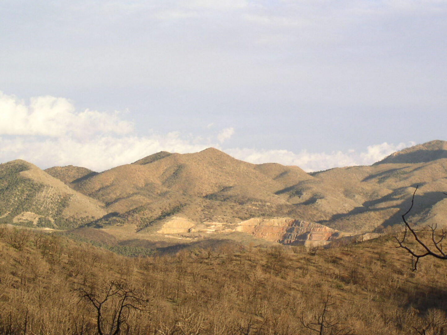 Barren mountain ranges